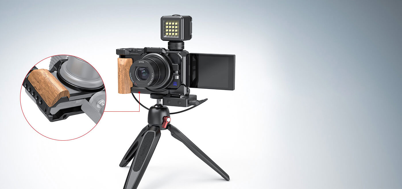SmallRig Cage with Wooden Handgrip Sony ZV1 (2937)