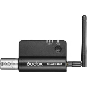 Godox Timolink TRX je kombinacija Godox Timolink transmitera i risivera. U pitanju je All-in-one DMX uredjaj koji moze da radi bilo kao predajnik bilo kao prijemnik i podrzava automatic frequency hopping sa dometom do 200m